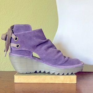 Fly London Suede Wrap Sandals